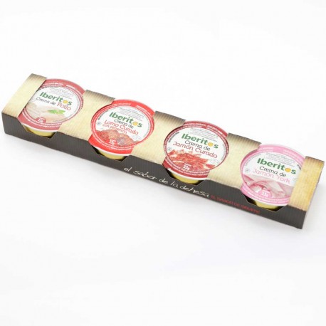 Iberitos Crema de Jamón York - Paquete de 18 monodosis x 25 gr